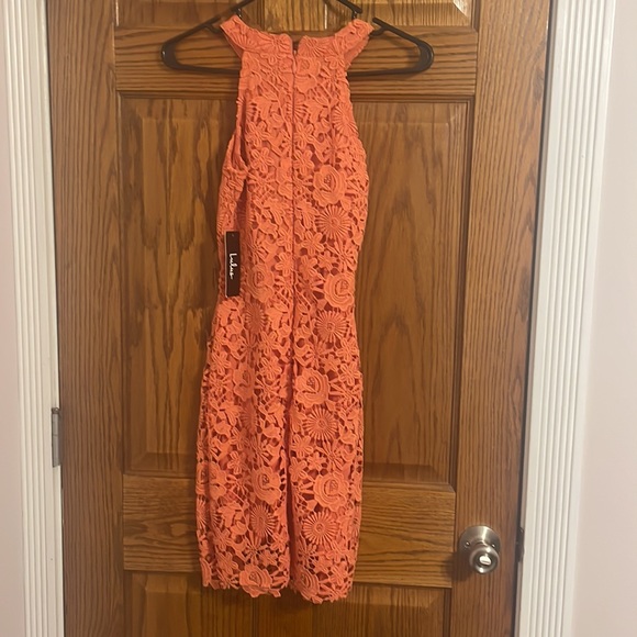 Lulus coral crochet dress XS - Picture 3 of 5